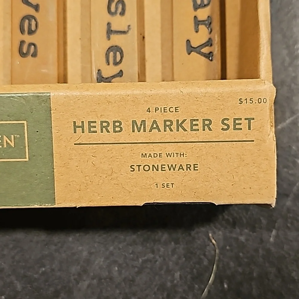 Smith & hawken 4 pc stoneware herb market set - Picture 3 of 5